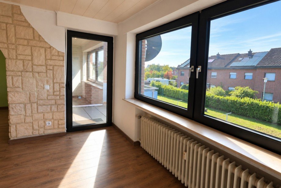 Blick aus dem Wohnzimmer Etagenwohnung Goch