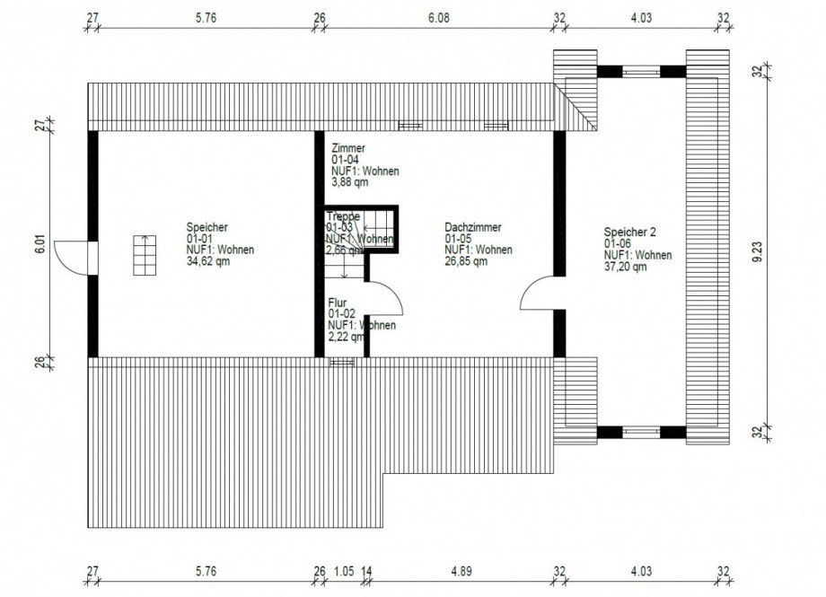 Grundriss_Dachgeschoss Einfamilienhaus Goch