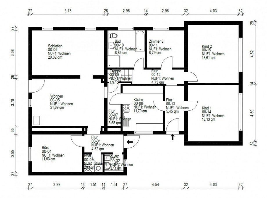 Grundriss Erdgeschoss Einfamilienhaus Goch