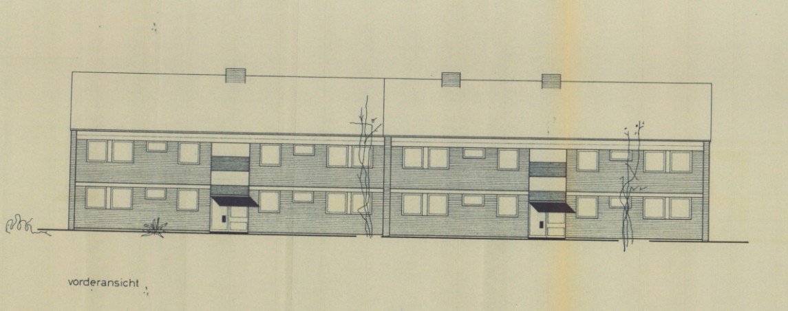 Schnittbild_Vorderansicht Etagenwohnung Goch