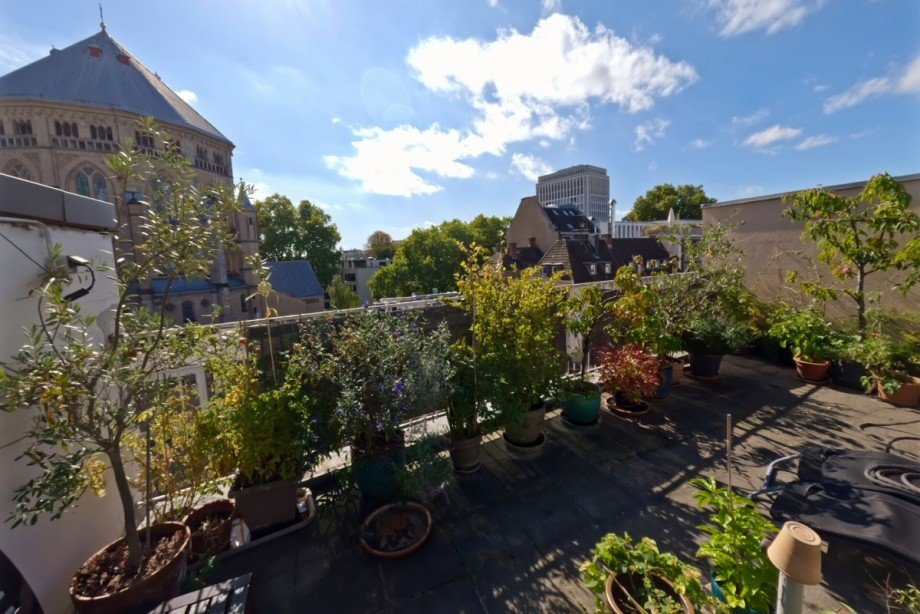 Aussicht vom Balkon Haus K�ln
