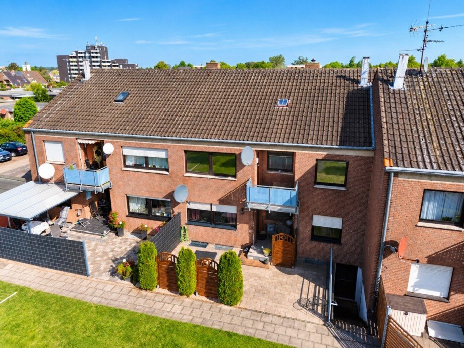 Blick aus dem Garten zur Wohnung Etagenwohnung Goch