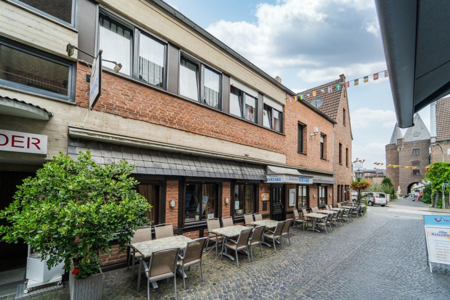 Seitenansicht des Restaurants Gastronomie und Wohnung Goch