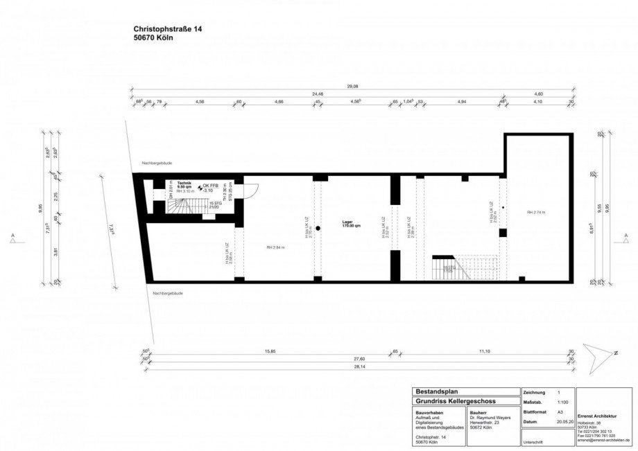 Kellergeschoss Haus K�ln