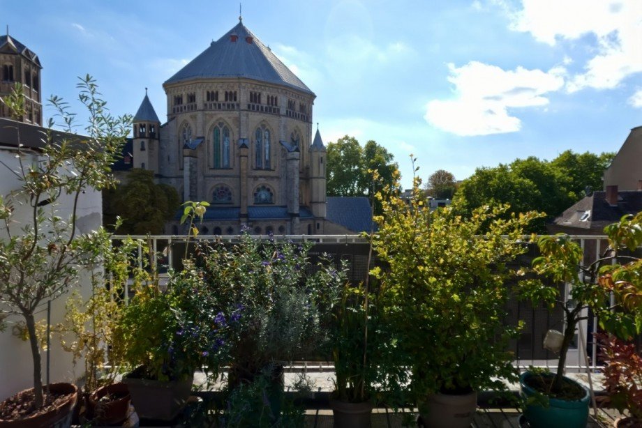 Aussicht vom Balkon Haus K�ln