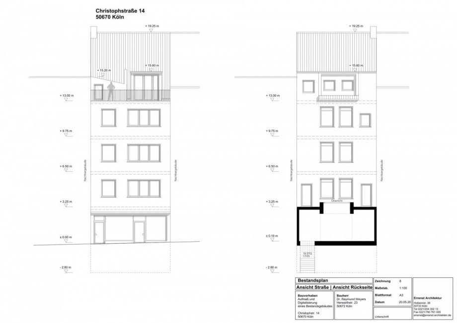 Ansicht Stra�e/R�ckseite Haus K�ln